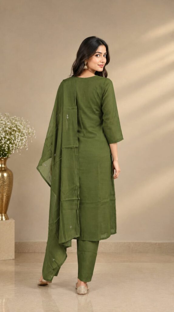 3 Piece Suit With Hand Work on Shirt