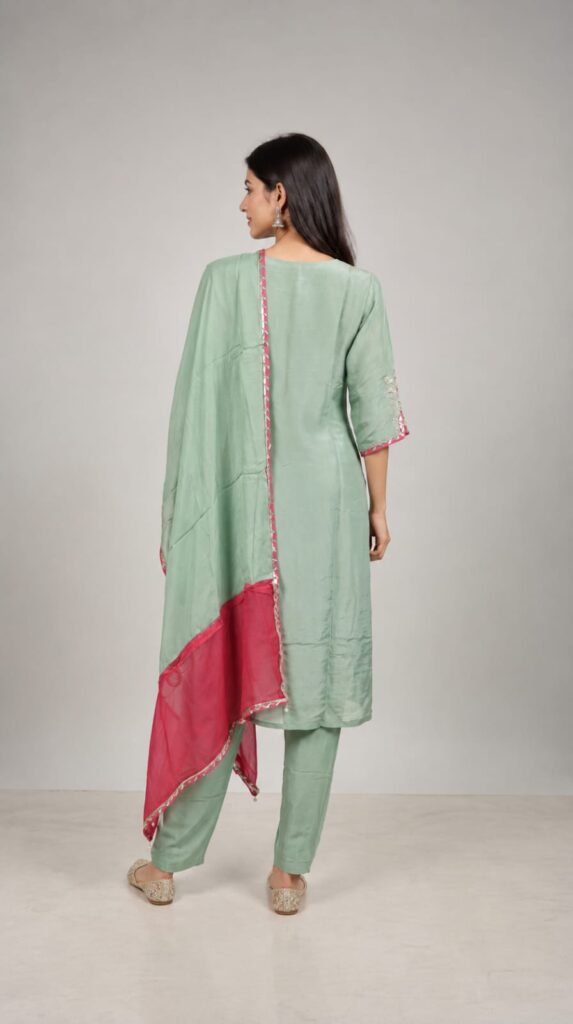 Work, Done on Shirt and Sleeve Pair With Pant and Duppata